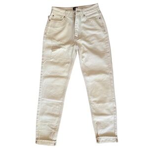 BDG Urban Outfitters mom high rise soft white denim w/distressing - size…